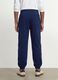 Pantaloni jogger blu in misto cotone organico e viscosa_3