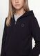 Black organic cotton hoodie with star detail for girls_2