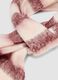 Pink striped scarf with fringes_1