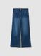 Blue bootcut stretch-cotton jeans_0