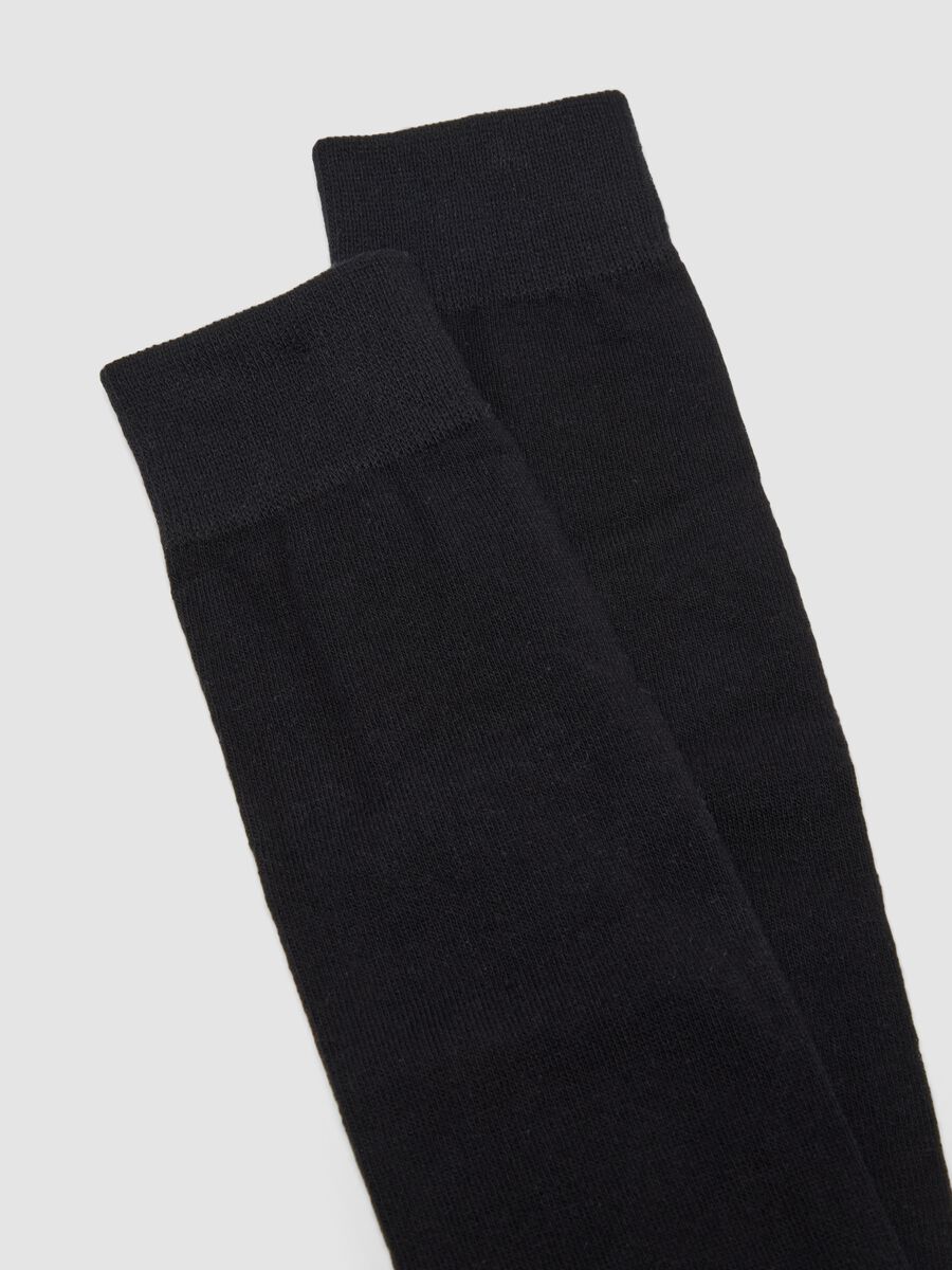 3-pack of long black socks in stretch organic cotton_2
