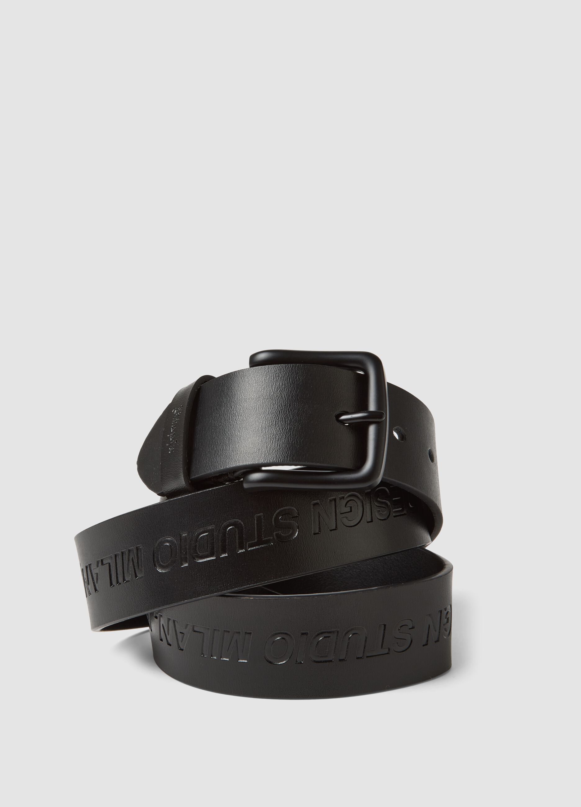 100% Real Leather Belt Black