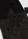 Collant nero in cotone organico elasticizzato con fiocco e brillantini_2
