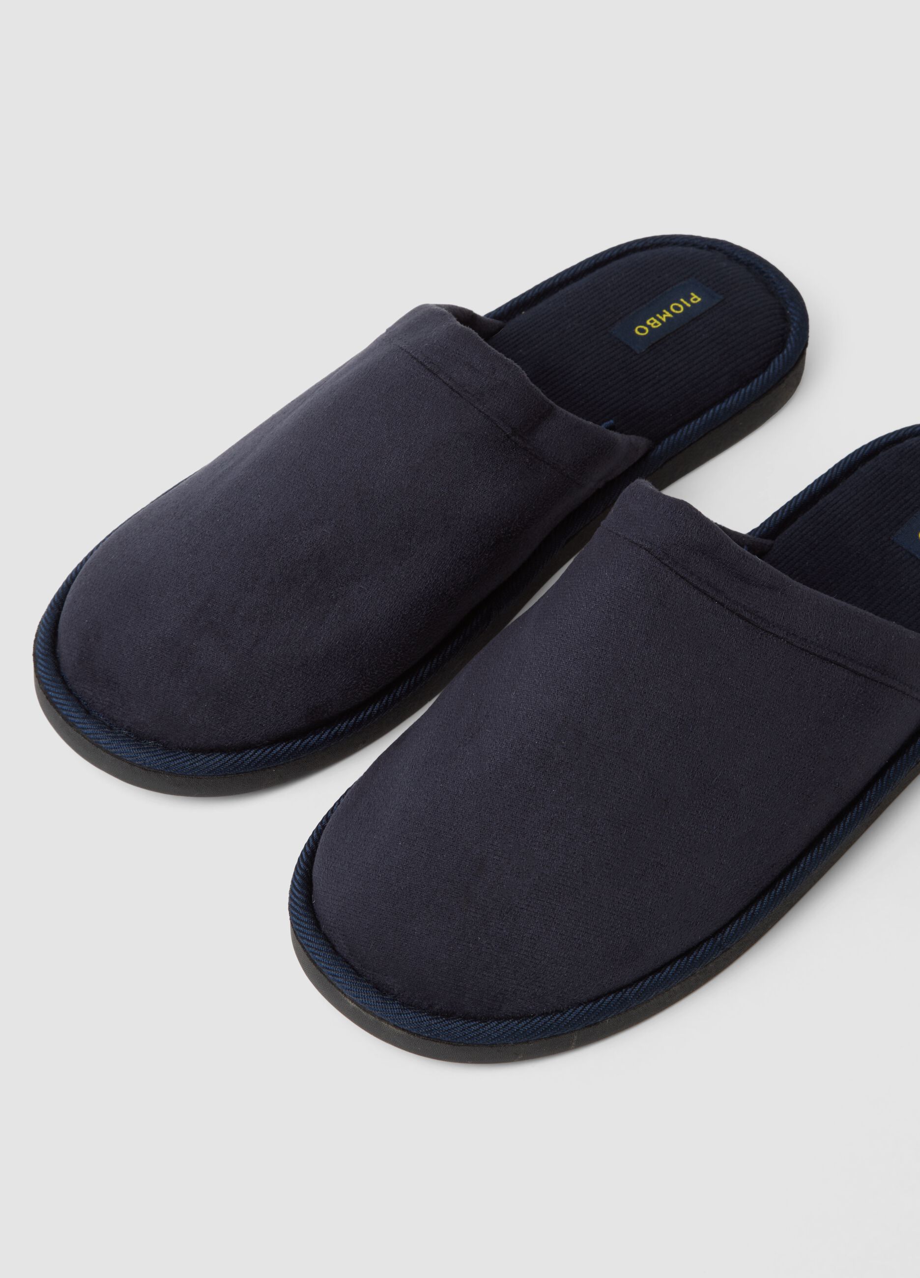 Pantofole blu da casa imbottite
