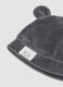 Grey Mickey Mouse baby set with hat and plush-effect booties_1