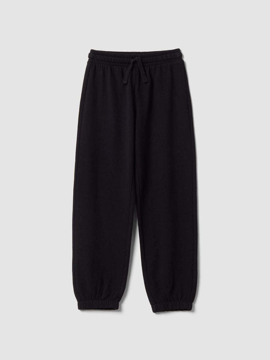 Black jogger trousers in pure organic cotton_5