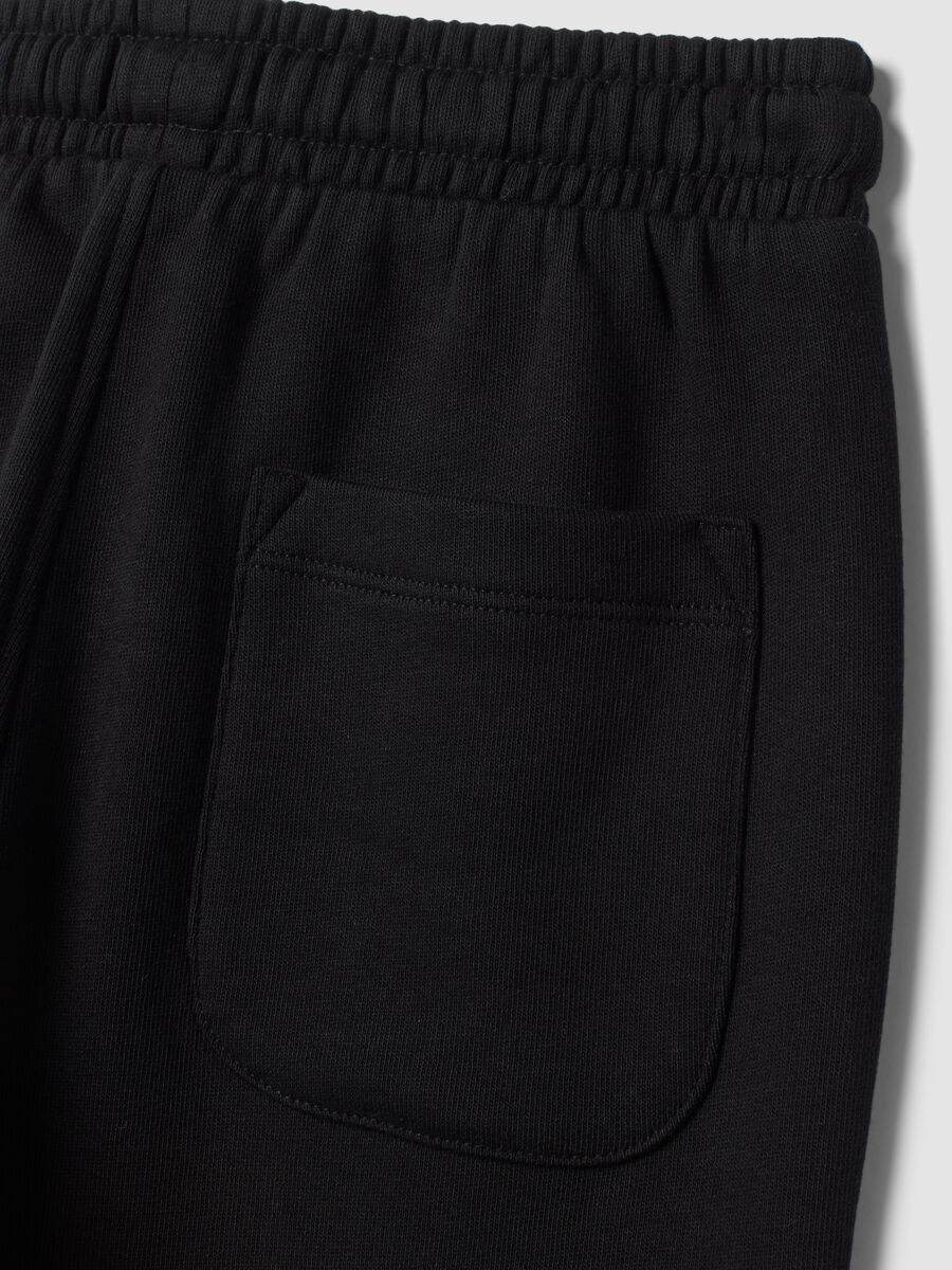 Black jogger trousers in pure organic cotton_3