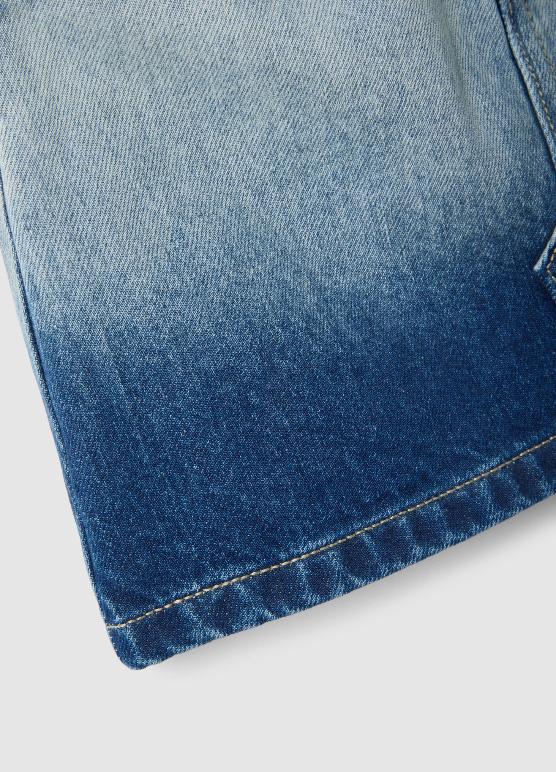 Girls' pure cotton denim skirt with regular fit