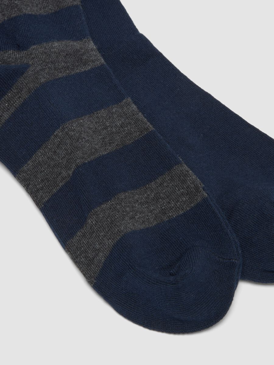 Pack of five multicolour long socks in stretch organic cotton_1