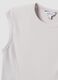 White ribbed stretch-modal fitted T-shirt ALTAVIA STUDIO_7
