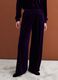 Purple wide-leg trousers in stretch velvet-effect fabric_1