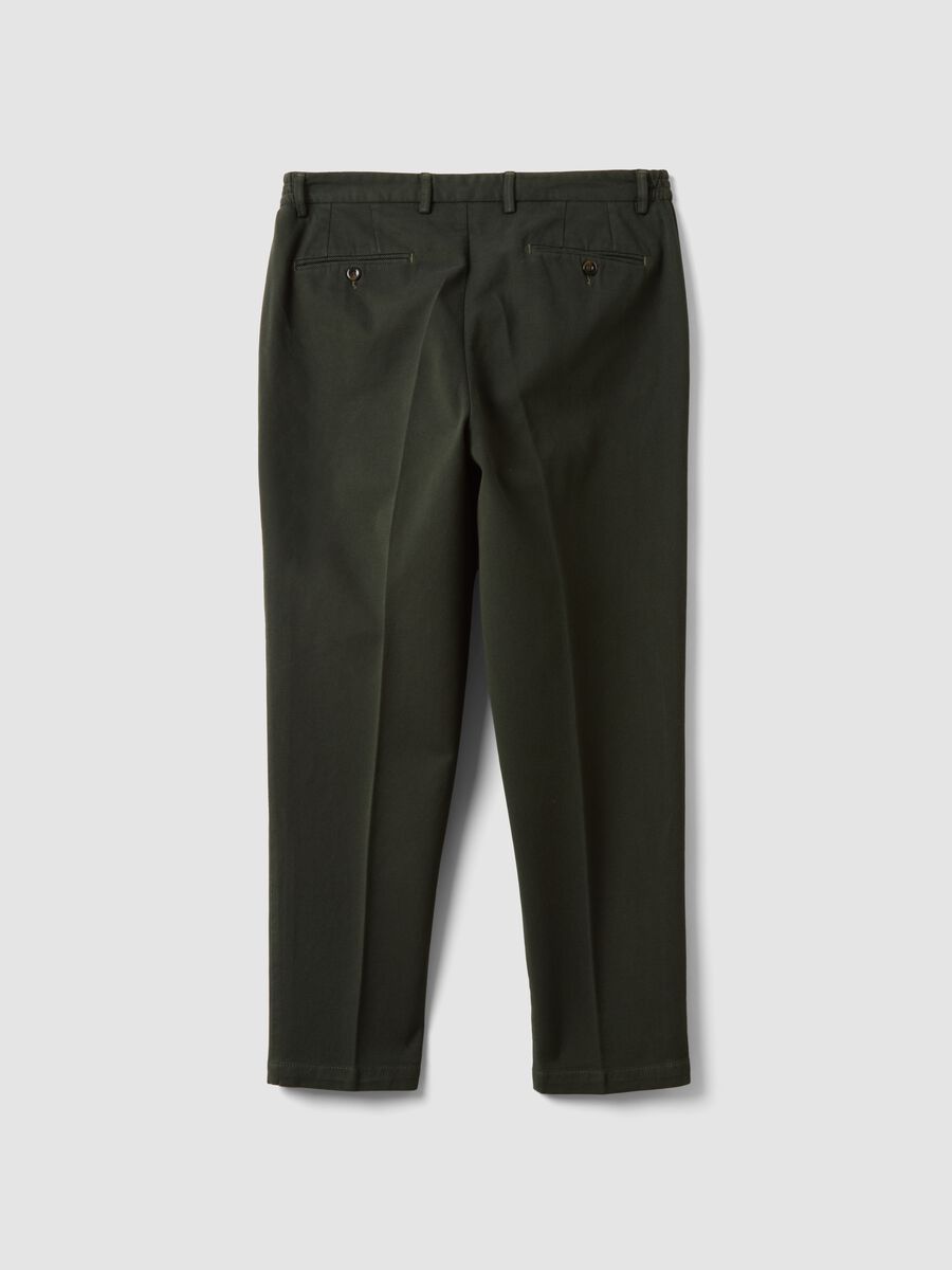 Green cotton and stretch modal chino trousers_2
