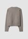 Grey stretch wool crew-neck cardigan, regular fit_2