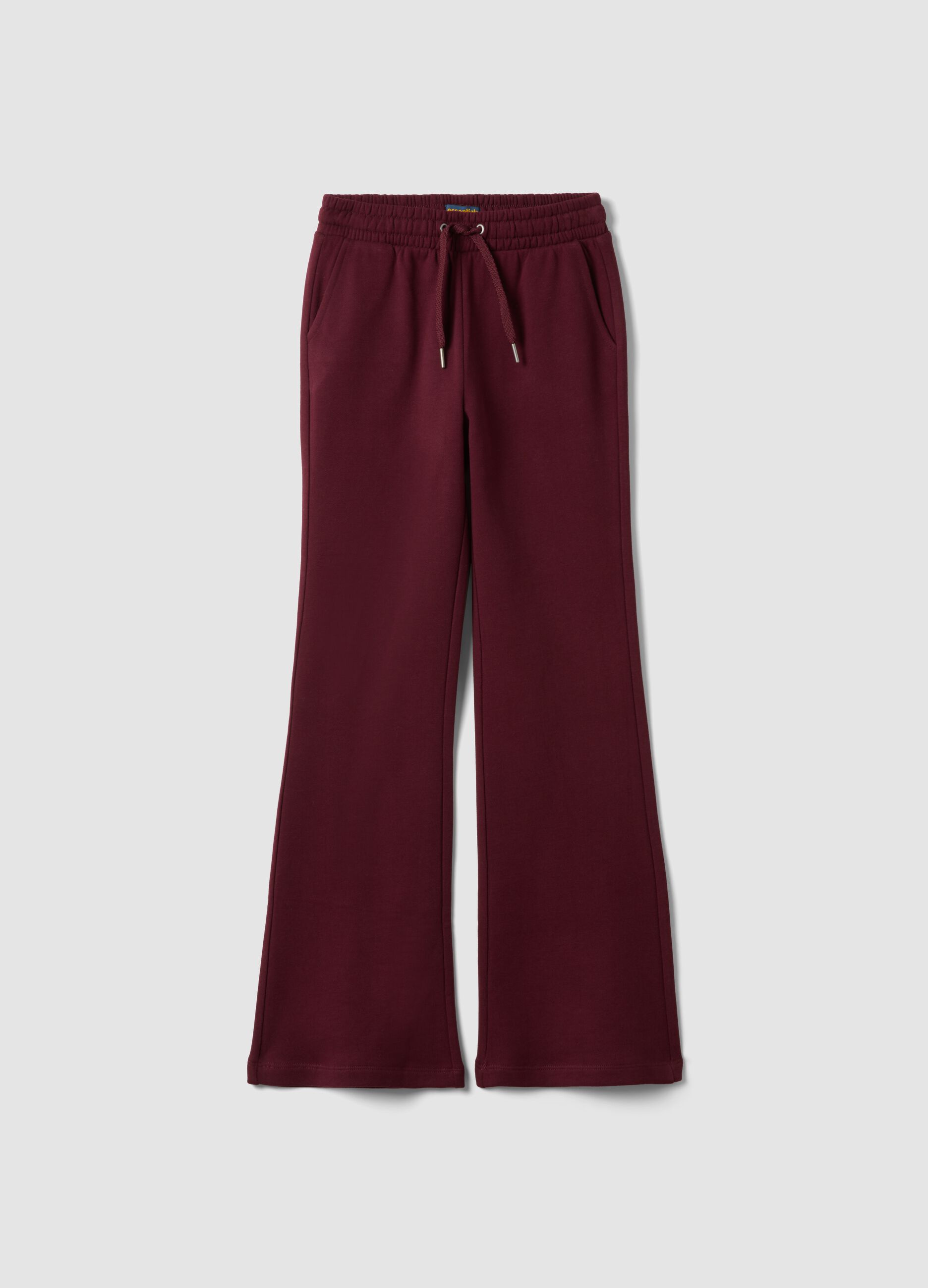 Purple flare trousers in pure organic cotton
