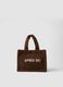 Borsa a mano marrone effetto teddy_0