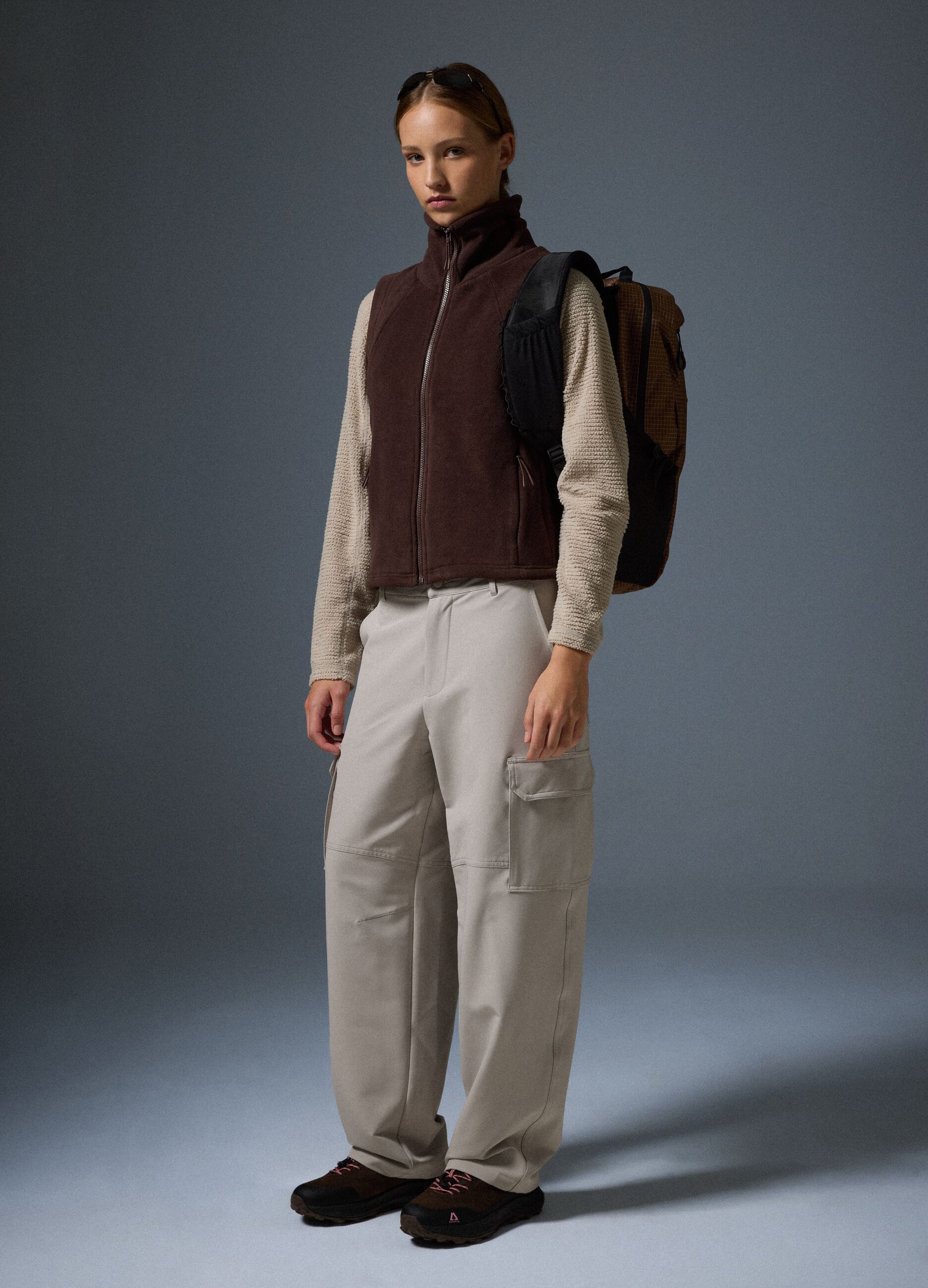 Gilet in Pile Full Zip 2 Way Stretch ALTAVIA WITH DEBORAH COMPAGNONI