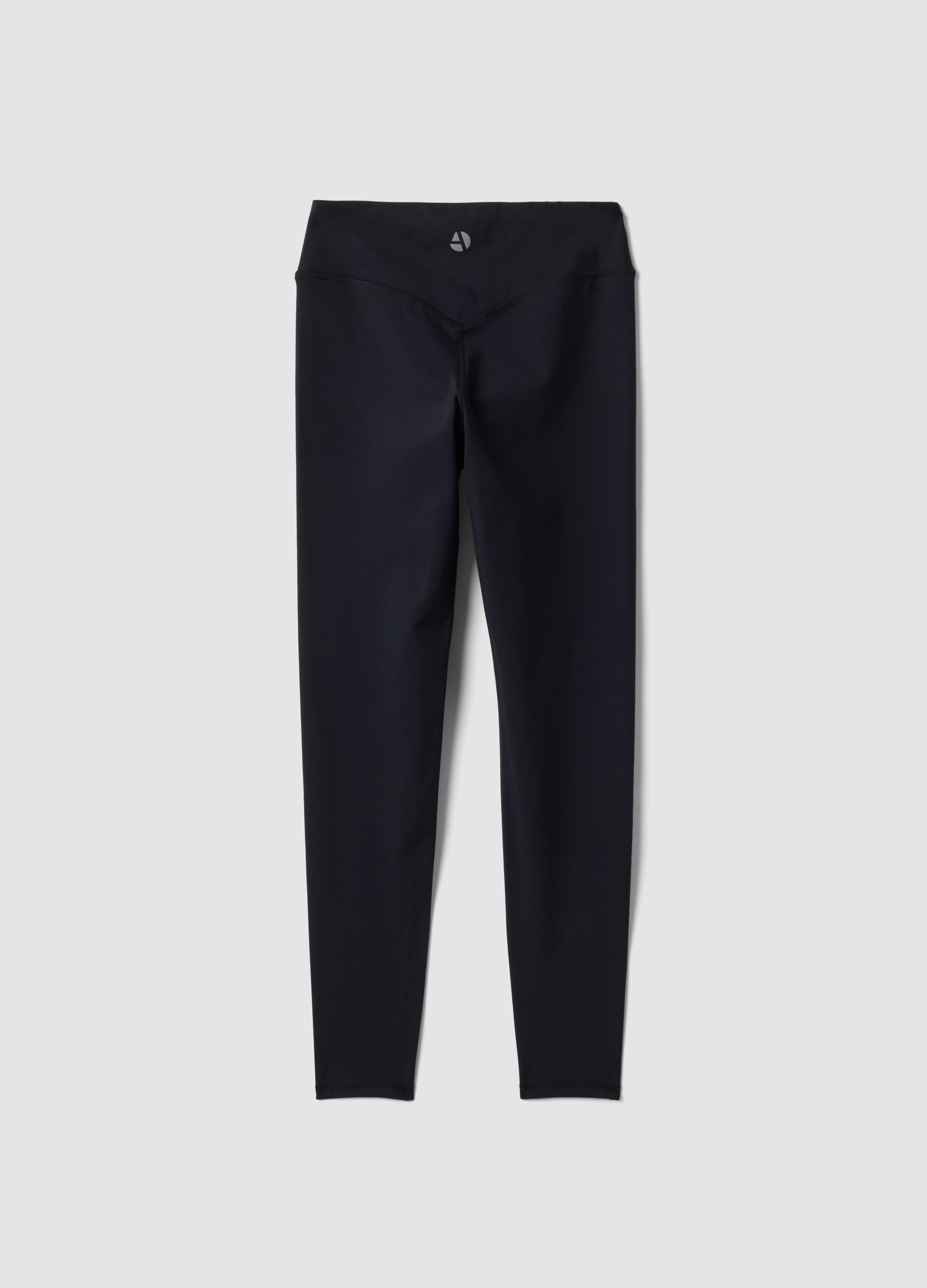 Leggings neri in tessuto elasticizzato traspirante a vita alta ALTAVIA STUDIO