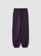 Purple cotton-blend joggers with elasticated waist, regular fit_4