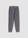Grey m&eacute;lange checked regular-fit pyjama bottoms_2