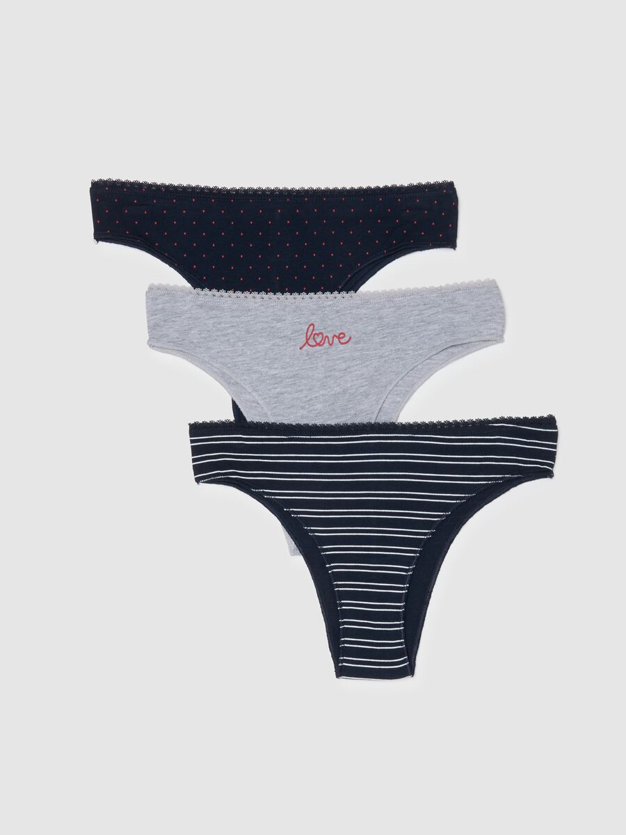 Multicolour Stretch Cotton Triple-Pack Briefs_4