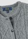 Grey cable-knit wool-blend cardigan_5