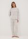 White Nordic-print pyjama trousers_0
