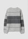 Grey striped crew-neck jumper, regular fit_2