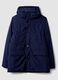 Parka imbottito lungo blu navy con cappuccio_4