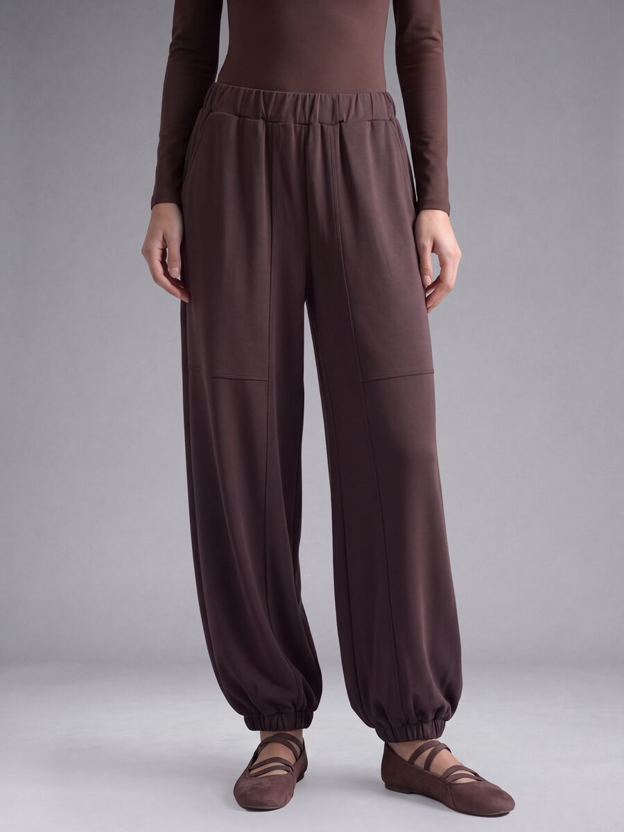Purple soft-touch jogging bottoms ALTAVIA STUDIO_3
