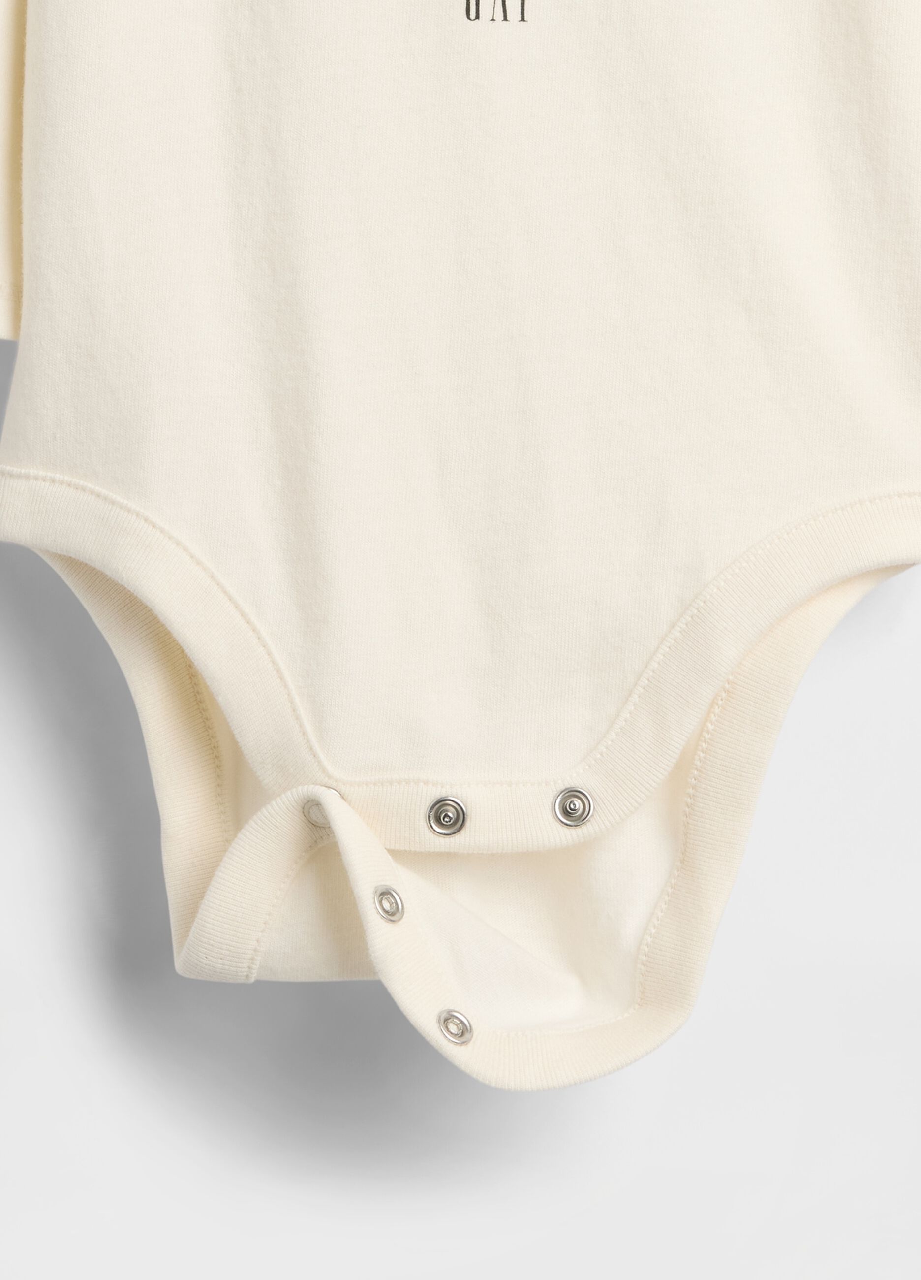 Long sleeve white cotton bodysuit