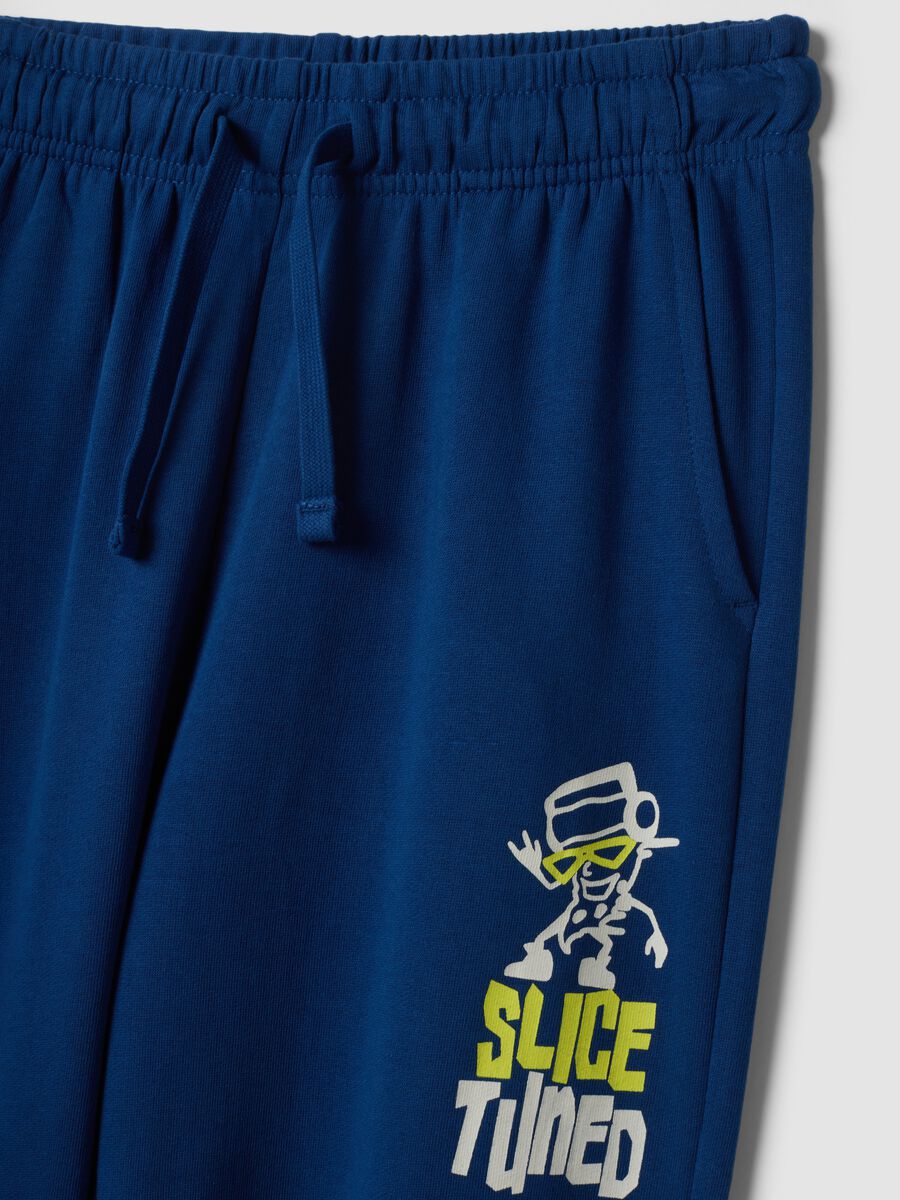 Blue pure cotton jogger trousers_2