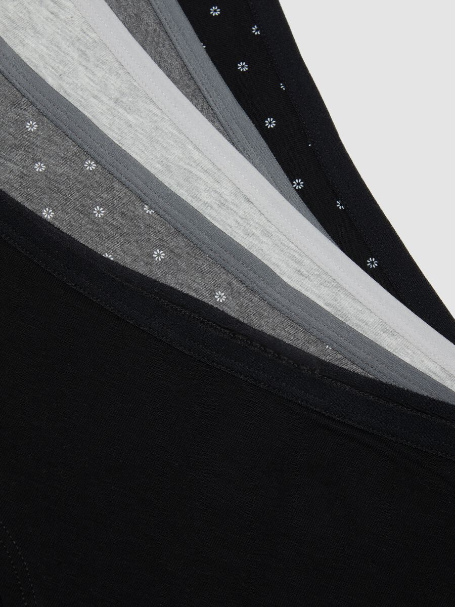 Pack of five black stretch-fabric briefs_6