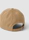 Beige pure cotton cap with embroidery_1
