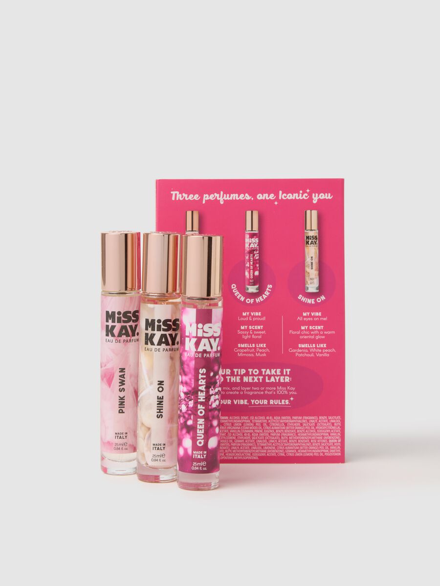 مجموعة عطور ثلاثية من Miss Kay و Pink Swan و Shine on و Queen of hearts_1