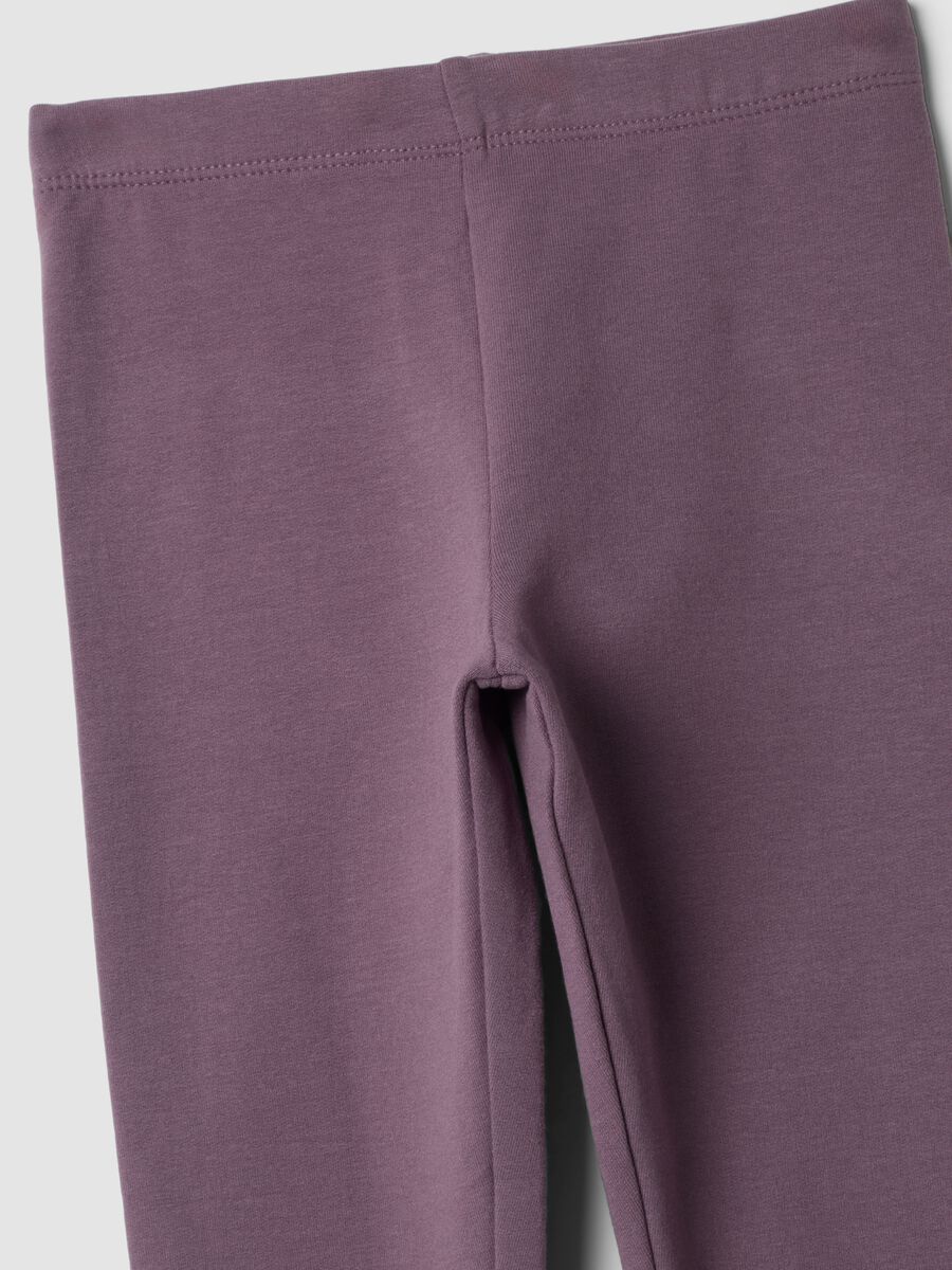 Purple stretch organic cotton leggings_2