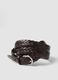 Dark brown braided belt with metal buckle_2
