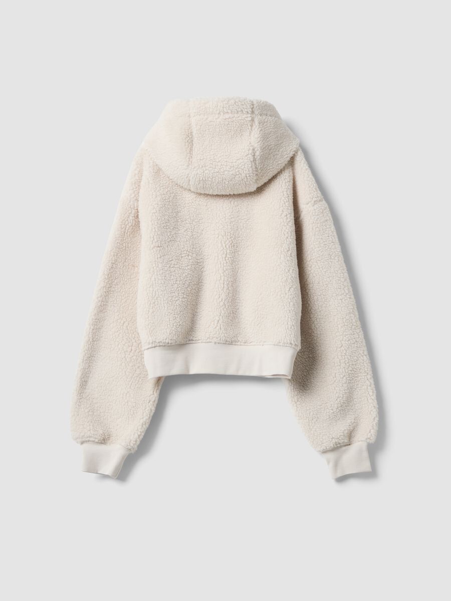 Full-zip bianca con cappuccio effetto teddy ALTAVIA STUDIO_5