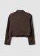 Blazer crop marrone in viscosa elasticizzata_6
