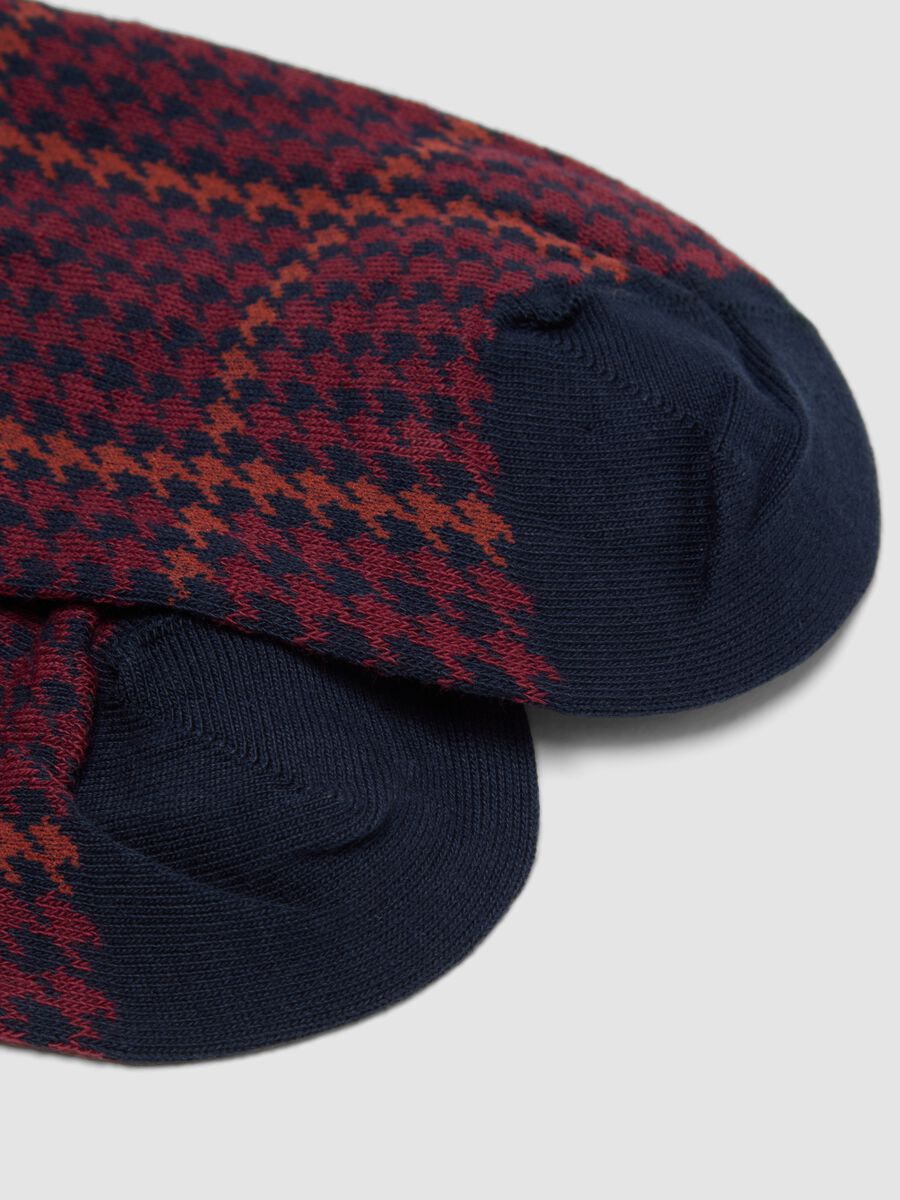 Navy blue long stretch-cotton socks_2