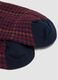 Navy blue long stretch-cotton socks_2