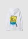 White pure-cotton hooded sweatshirt with Simpsons print for boys_4