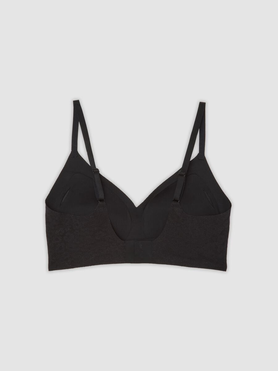 Black stretch-fabric bra with removable cups_6
