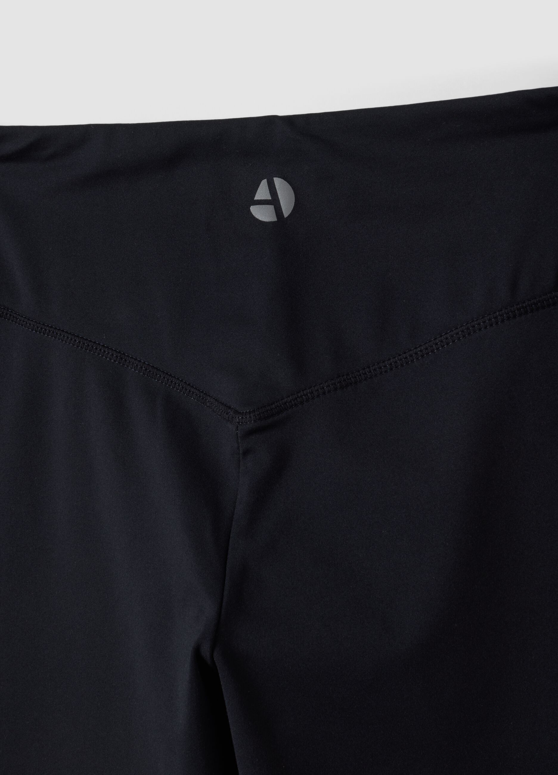 Black flared leggings in breathable stretch fabric ALTAVIA STUDIO