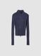 Twilight Blue Full-Zip Ribbed Knit_0