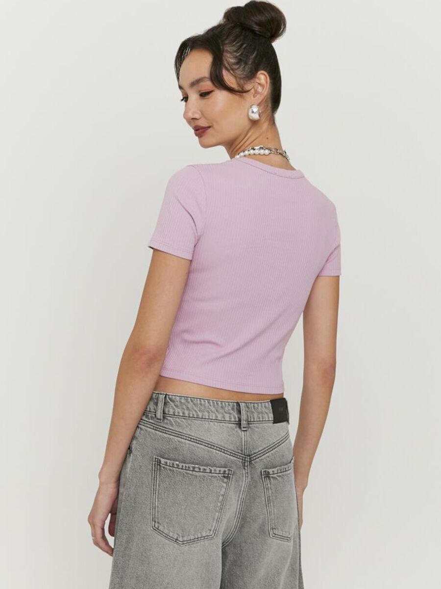 Pink stretch cotton t-shirt regular fit_1
