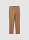 Brown stretch viscose slim-fit leggings_4