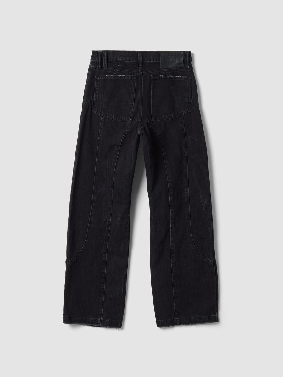 Washed Black Baggy Denim_5