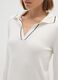 White Polo Sweater in Viscose Blend_3