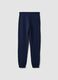 Navy blue jogger trousers in 100% organic cotton_2