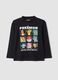 Black pure cotton crew-neck Pok&eacute;mon print T-shirt_0